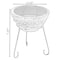 Vintiquewise Outdoor Small Red and Grey Grill Clay Fire Pit and Accent Design and Metal Stand QI004353 - alternate 4